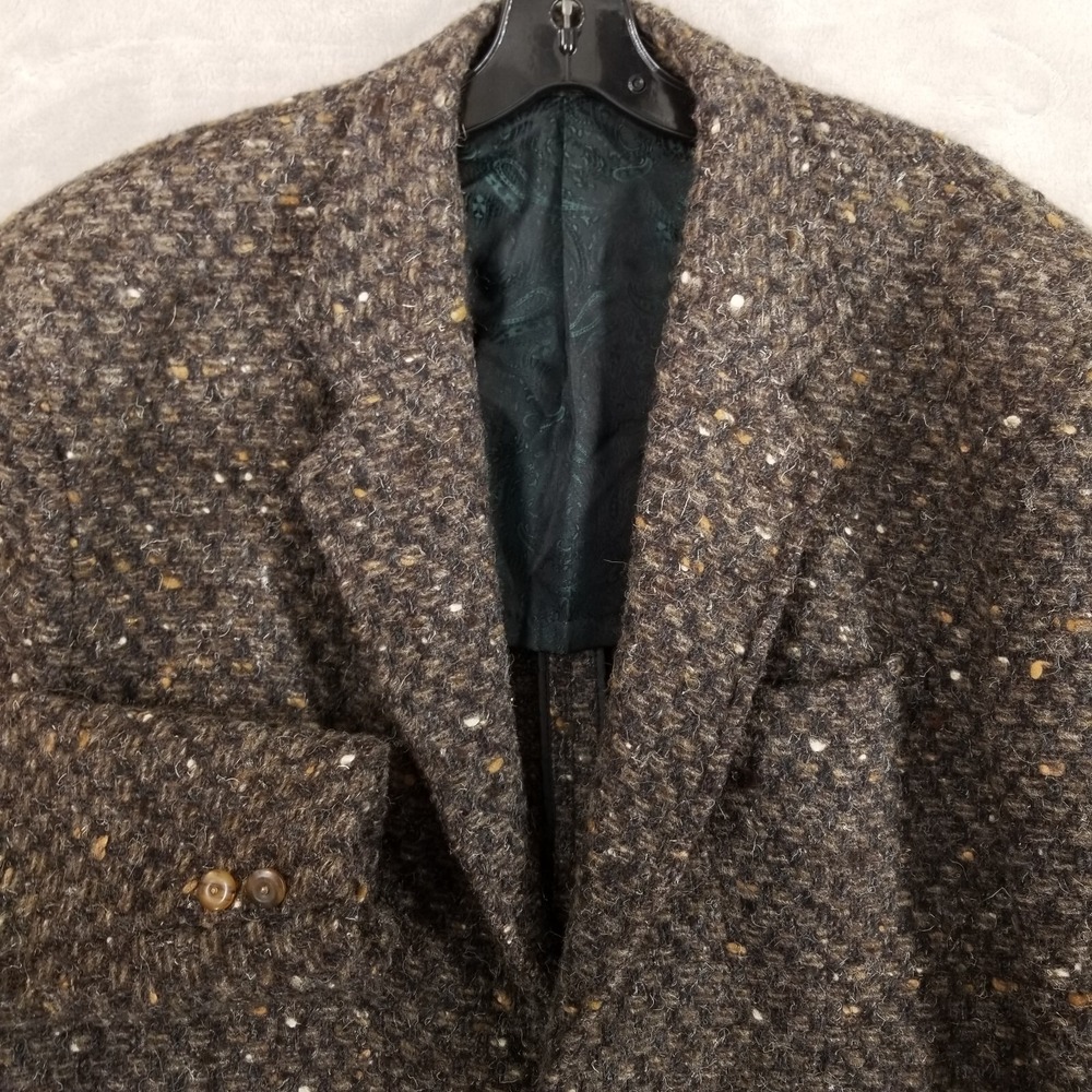 Manuel Ritz Pipo Sport Coat Men Brown Alpaca Wool Textured Jacket Rugged Outdoor